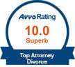 Avvo Rating 10.0 Superb. Top attorney divorce